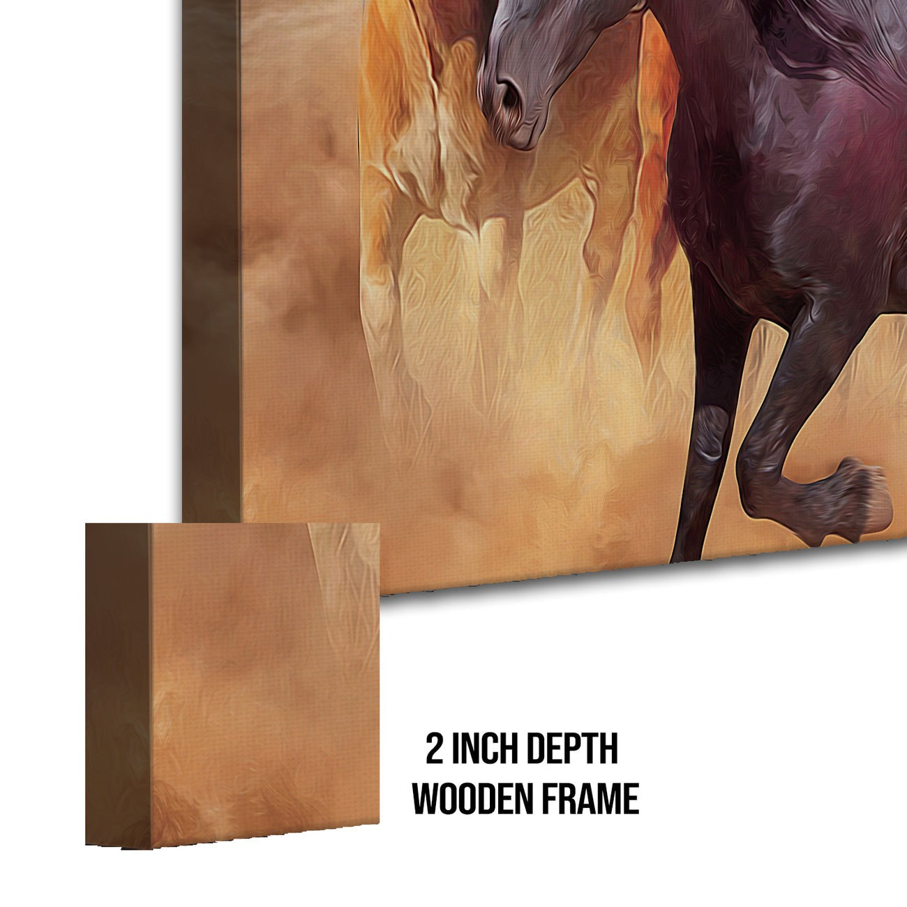Seven Running Horses Vastu Canvas Paintings for Living Room Wall Frame