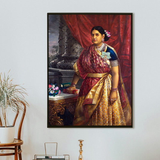 Maharani in Royal Attire – Raja Ravi Varma Art Canvas
