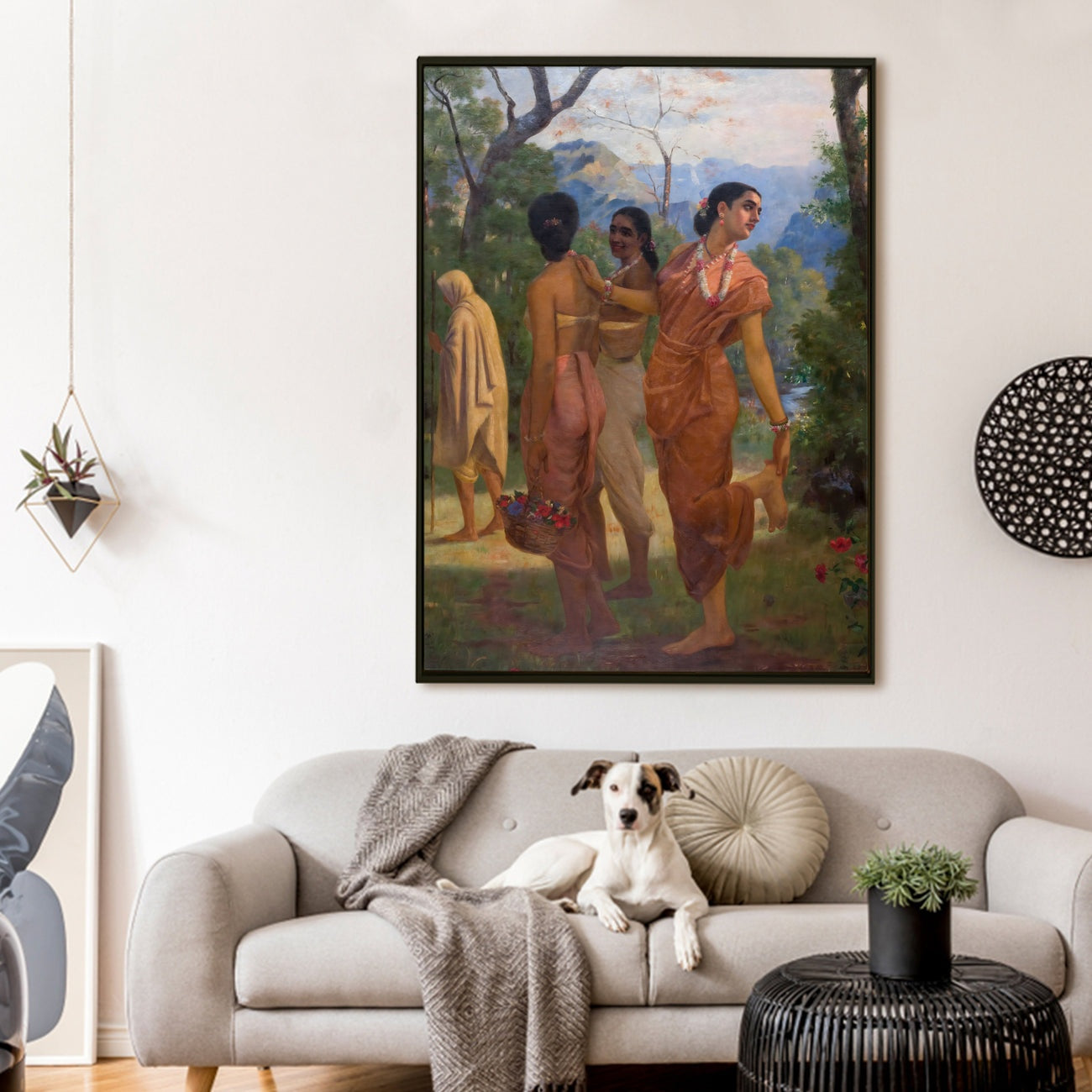 Raja Ravi Varma Forest Art Canvas
