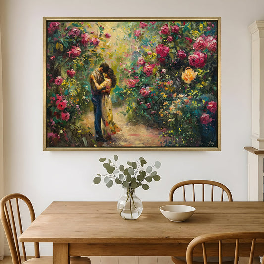 Romantic Couple Wall Art Canvas Painting
