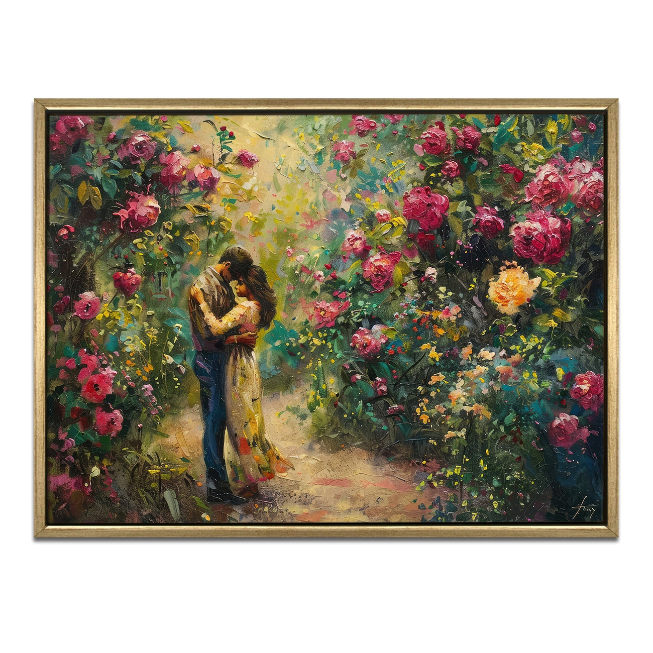 Romantic Couple Wall Art Canvas Painting