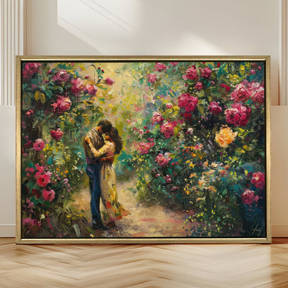 Romantic Couple Wall Art Canvas Painting