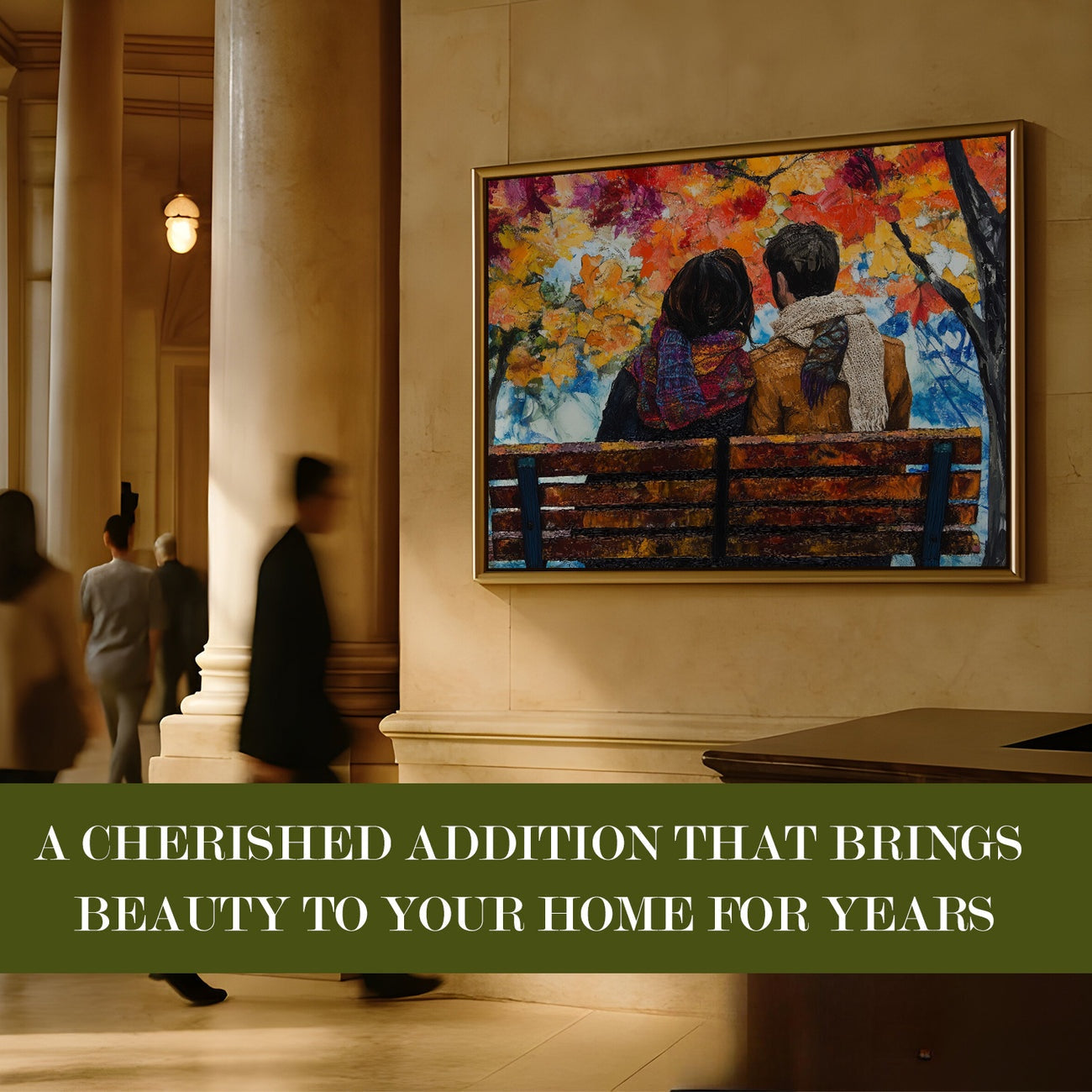 Romantic Couple Canvas Wall Art for Elegant Home Decoration