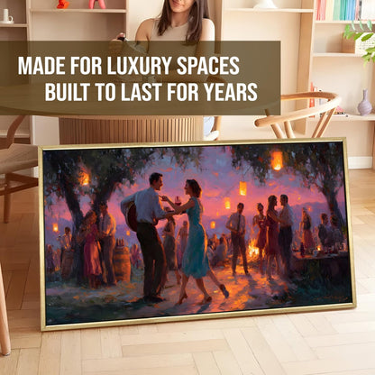 Twilight Dance Under Lanterns Romantic Canvas Wall Art