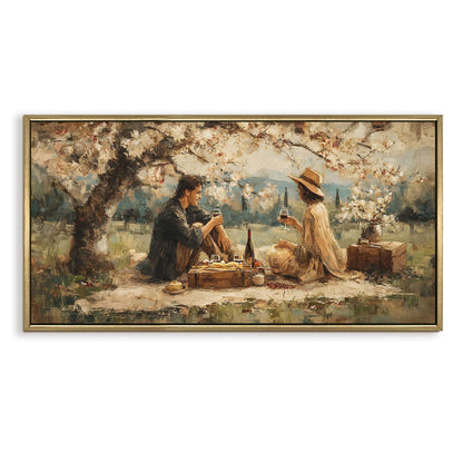 Countryside Picnic Romance Canvas Wall Art for Home Décor