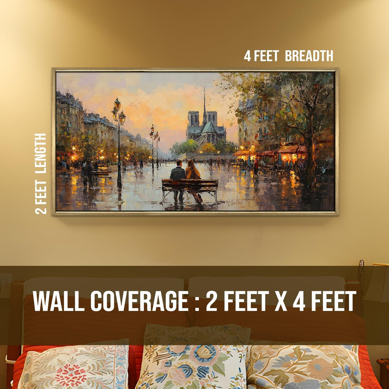 Paris Street Artist at Sunset Wall Art