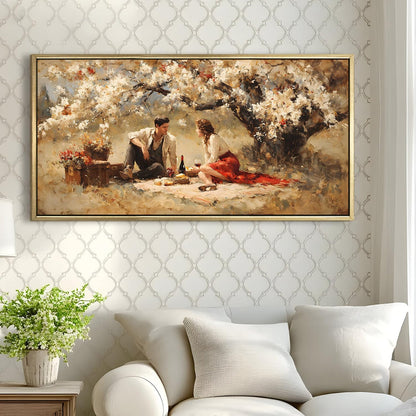 Romantic Couple Picnic Painting Wall Art