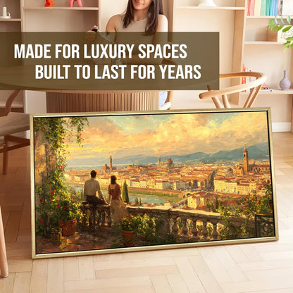 Florence Balcony Sunset Canvas Wall Art for Elegant Home Décor