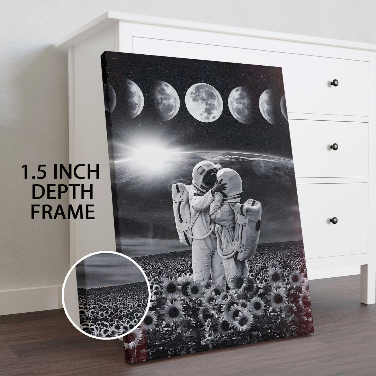 Astral Affection Canvas Wall Art Painting for Modern Décor