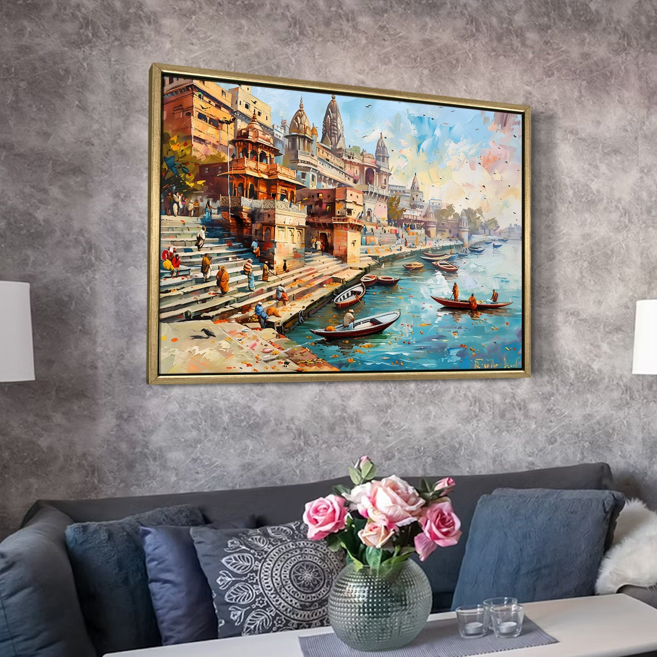 Banaras Ghats Painting