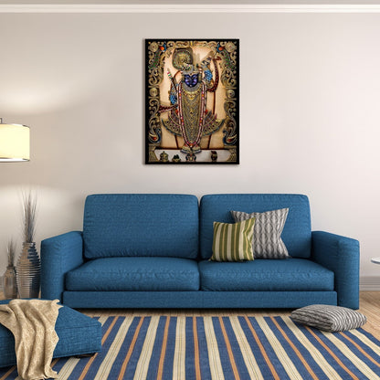 Shrinathji Canvas Wall Painting For Pooja Room