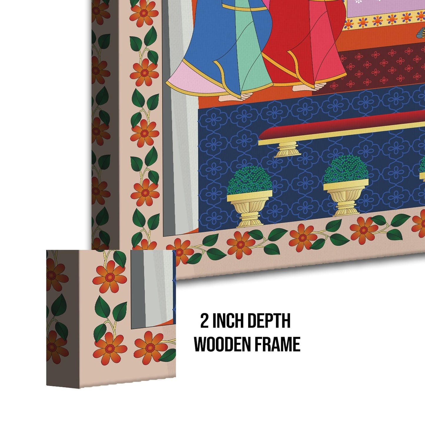 Shreenathji Pichwai Canvas Wall Art Traditional Indian Home Decor