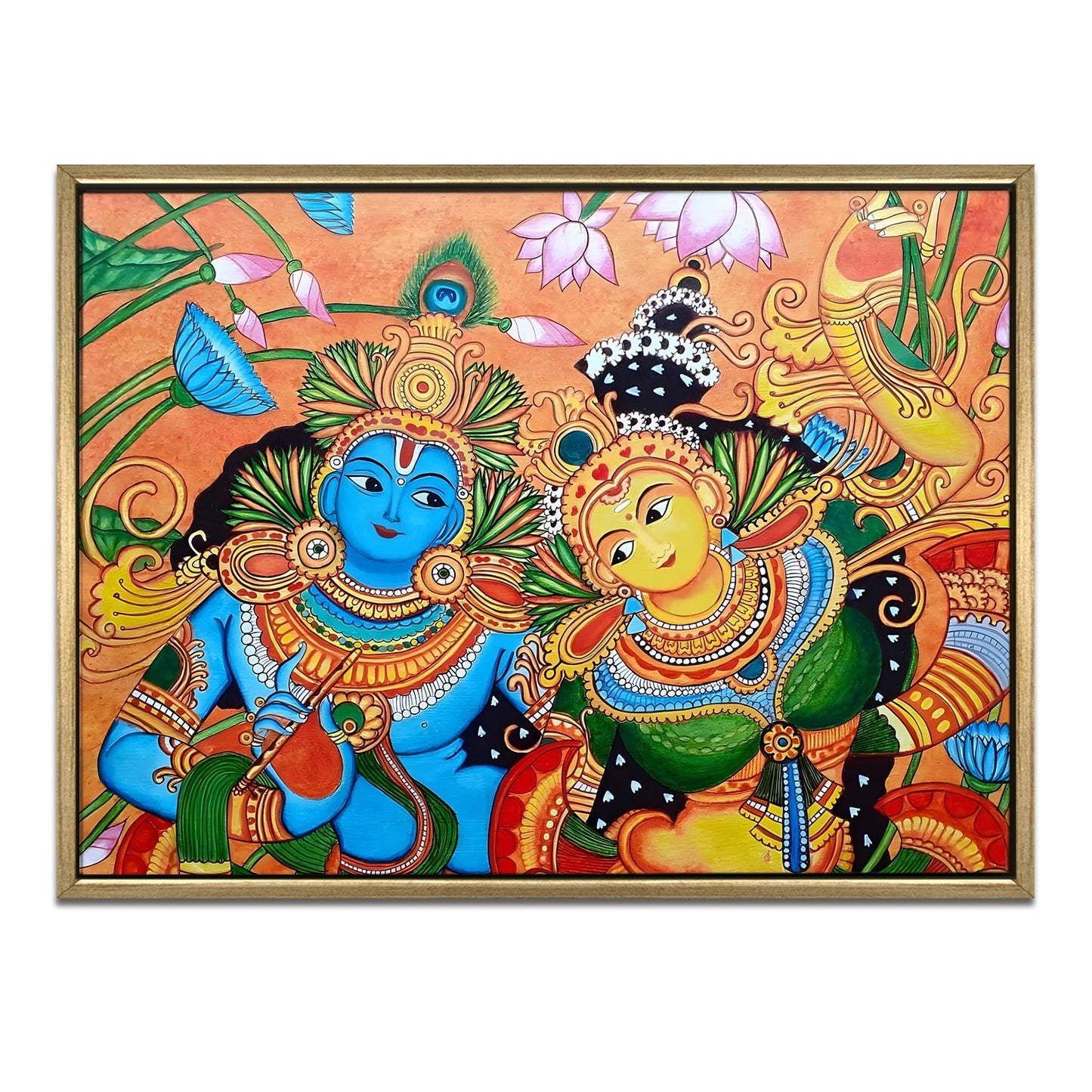 Elegant Kerala Mural Wall Art for Traditional Home Décor