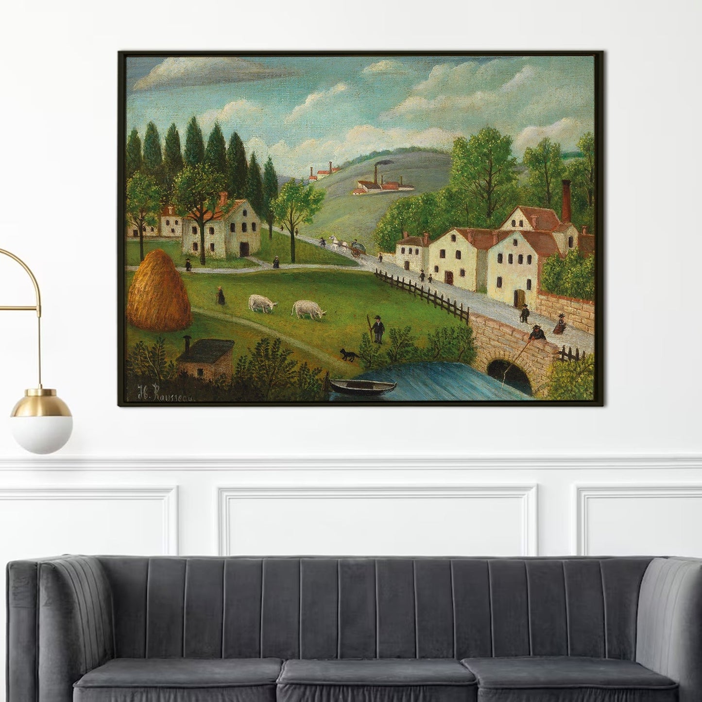 View of Malakoff Henri Rousseau Painting Canvas Wall Art Decor