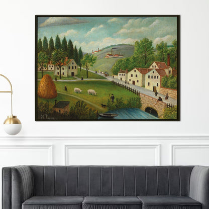 View of Malakoff Henri Rousseau Painting Canvas Wall Art Decor