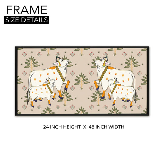 Traditional Indian Pichwai Canvas Wall Art Painting for Home Decor