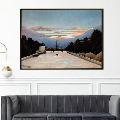 View of the Pont de Sèvres Henri Rousseau Canvas Wall Art Decor
