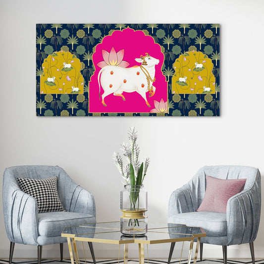 Traditional Indian Pichwai Canvas Wall Art Painting Home Decor