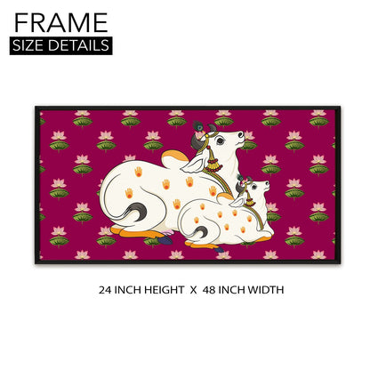 Traditional Indian Pichwai Canvas Wall Art Painting for Home Decor
