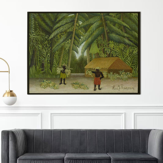 Banana Harvest Henri Rousseau Painting Canvas Wall Art Decor