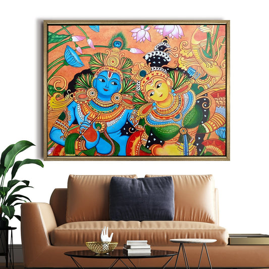 Elegant Kerala Mural Wall Art for Traditional Home Décor