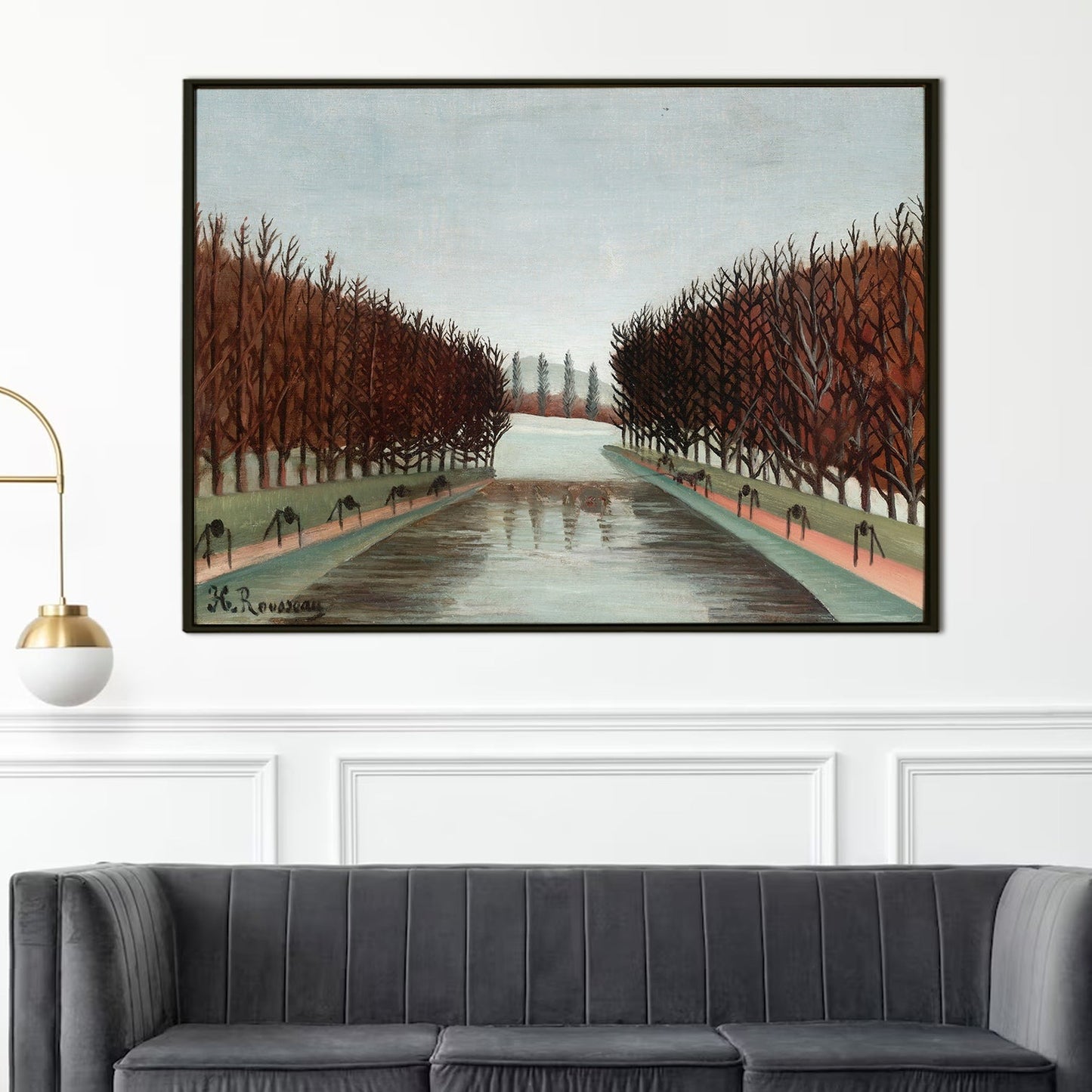 Avenue in the Park of Saint-Cloud Henri Rousseau Canvas Wall Art