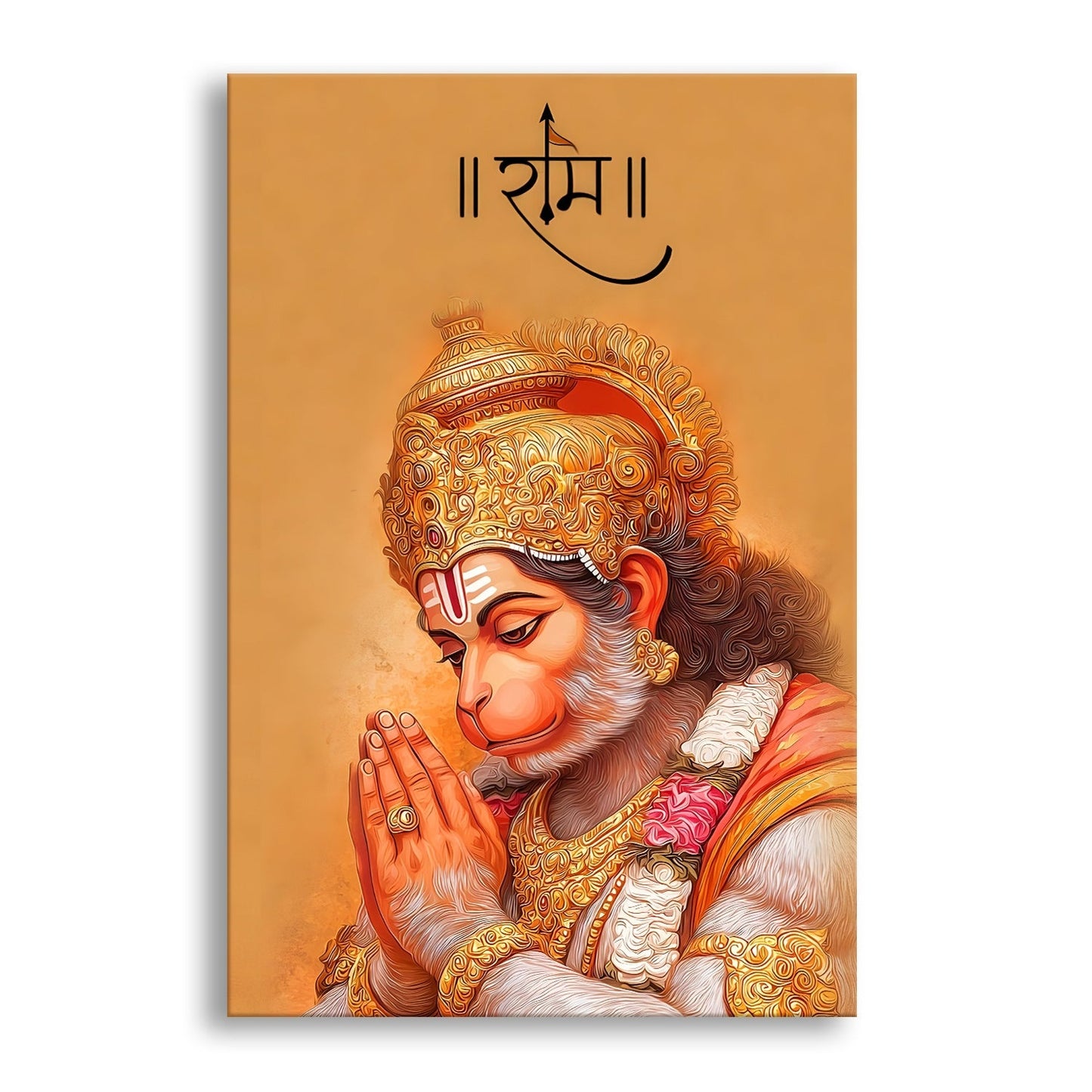 Lord Hanuman Spiritual Canvas Wall Painting 