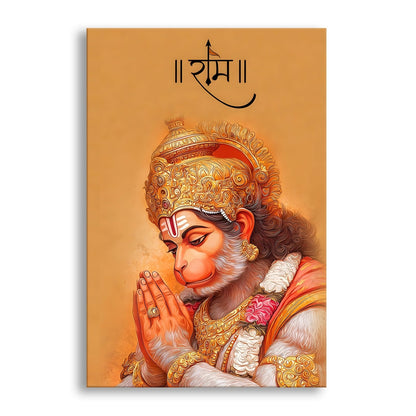 Lord Hanuman Spiritual Canvas Wall Painting 