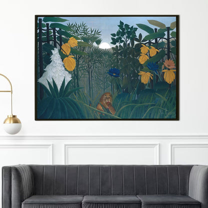 The Repast of the Lion Henri Rousseau Painting Canvas Wall Art