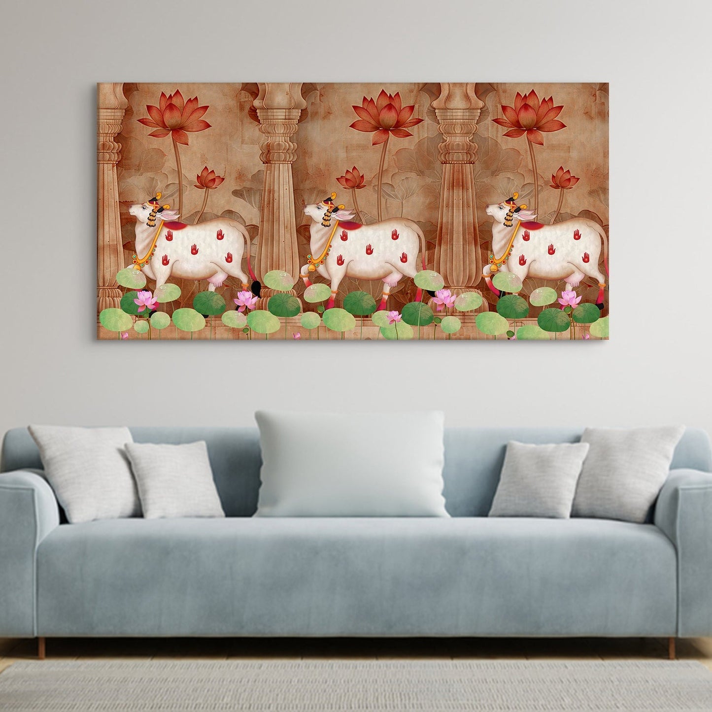 Traditional Indian Pichwai Canvas Wall Art Painting Home Decor