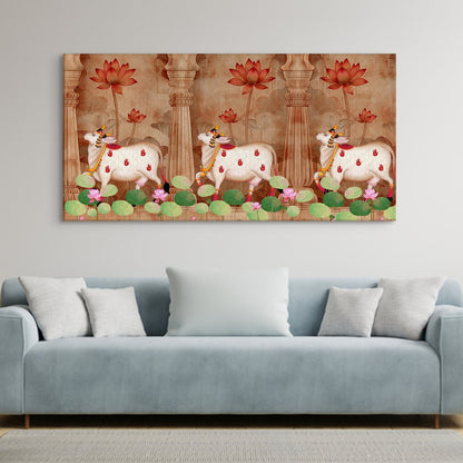Traditional Indian Pichwai Canvas Wall Art Painting Home Decor