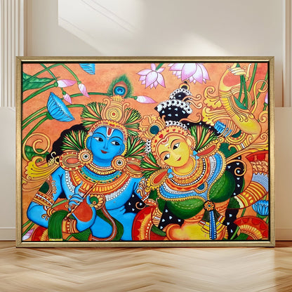 Elegant Kerala Mural Wall Art for Traditional Home Décor