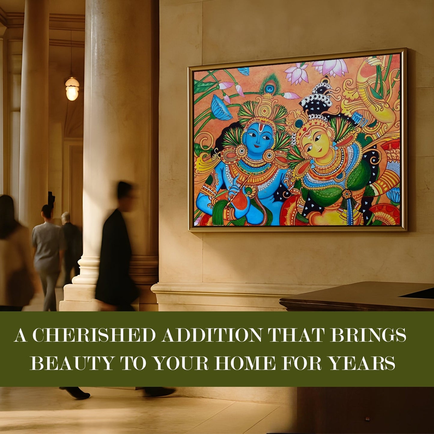 Elegant Kerala Mural Wall Art for Traditional Home Décor