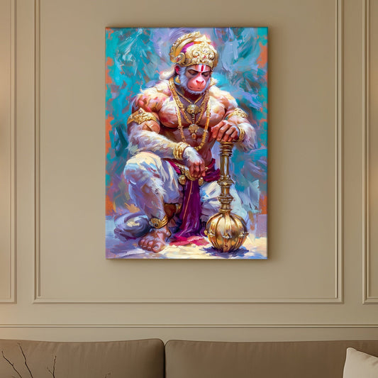 Lord Hanuman Canvas Wall Art