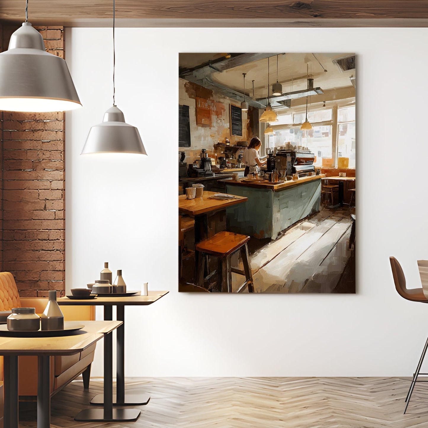 Rustic Morning Kitchen Café Canvas Wall Art for Cozy Décor
