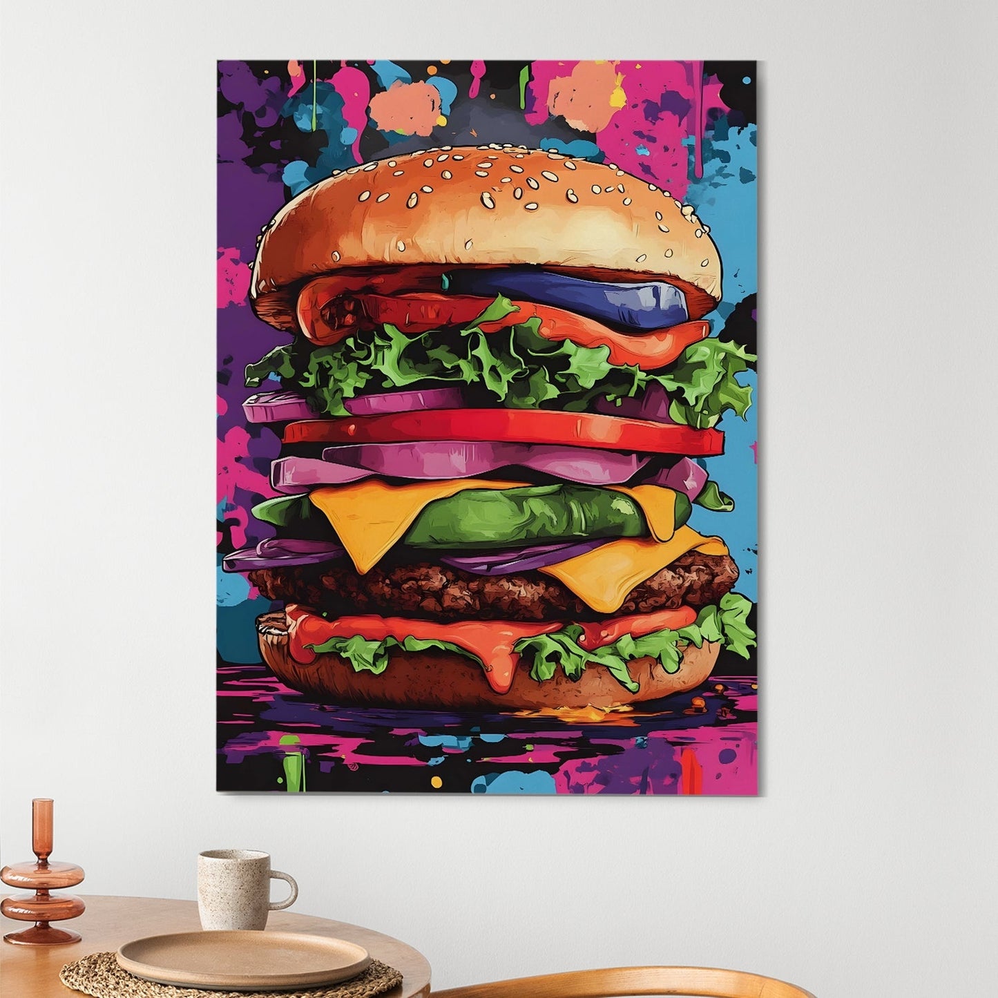 Stacked & Sassy Canvas Wall Art Painting for Modern Décor