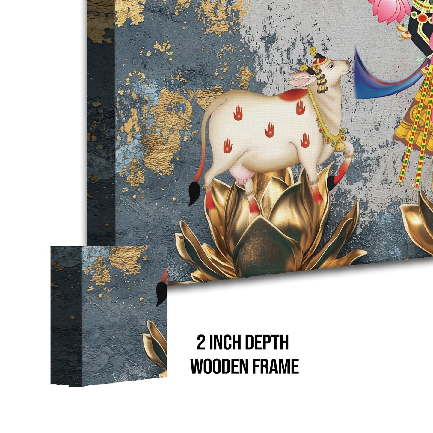 Traditional Indian Pichwai Canvas Wall Art Painting for Home Decor