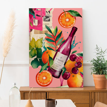 Vibrance & Vino Canvas Wall Art Painting for Modern Home Décor