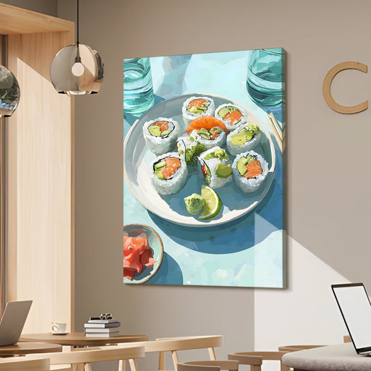 Food Painting Wall Art – Kitchen Restaurant Café Sushi Bar Canvas
