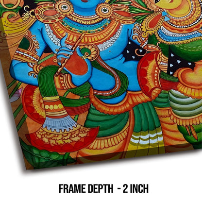 Ethnic Kerala Mural Canvas Painting for Traditional Home Decor
