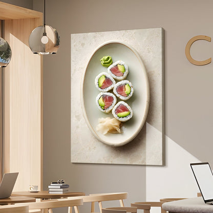 Minimalist Sushi Wall Art – Japanese Kitchen Restaurant Canvas