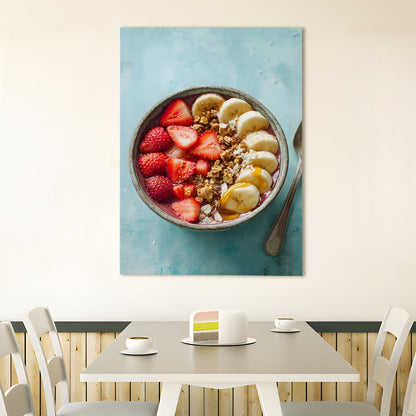 Smoothie Bowl Wall Art – Healthy Breakfast Kitchen Café Canvas