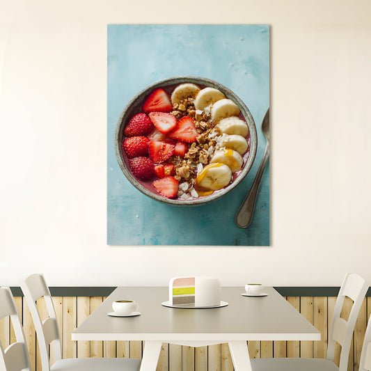 Smoothie Bowl Wall Art – Healthy Breakfast Kitchen Café Canvas