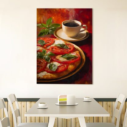 Italian Pizza & Coffee Wall Art – Kitchen Café Restaurant Canvas