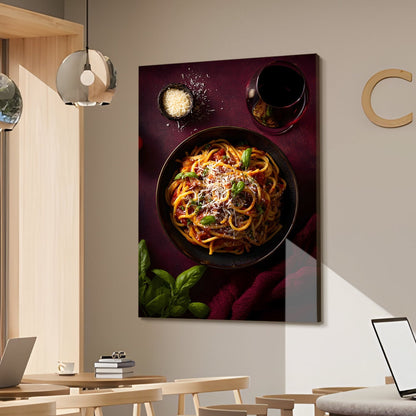 Italian Pasta Wall Art – Kitchen Café Restaurant Food Canvas