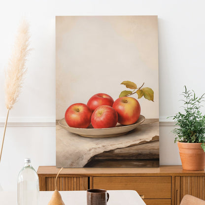 Classic Fruit Bowl Still Life Wall Art – Elegant Kitchen Canvas