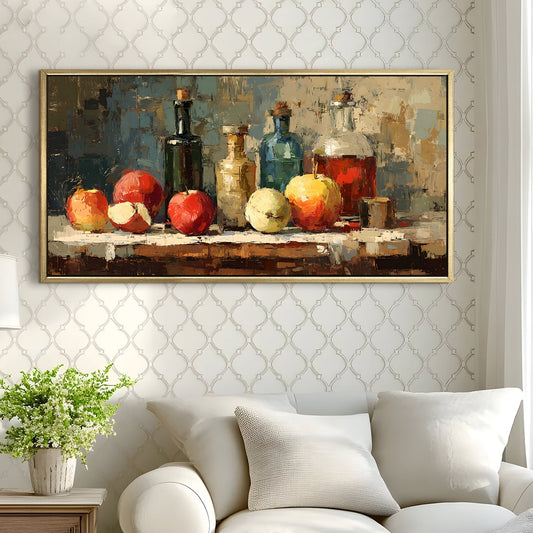 European Kitchen Wall Art – Elegant Café Dining Canvas Decor