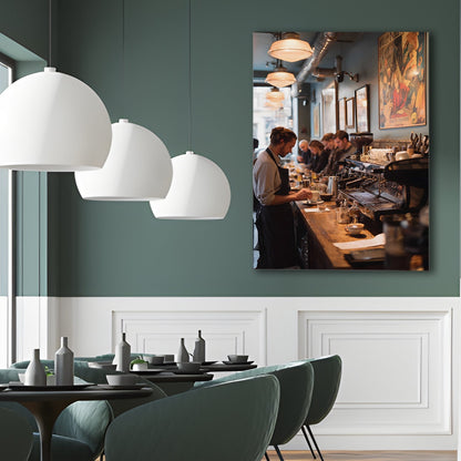 Espresso Bar Urban Café Canvas Wall Art for Kitchen & Dining
