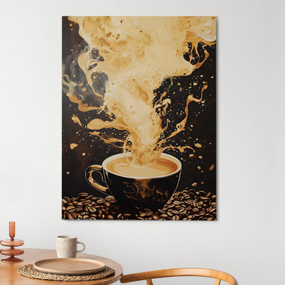 Golden Energy Canvas Wall Art Painting for Modern Home Décor