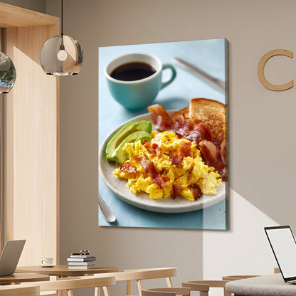 Classic American Breakfast Wall Art – Cozy Kitchen Diner Canvas